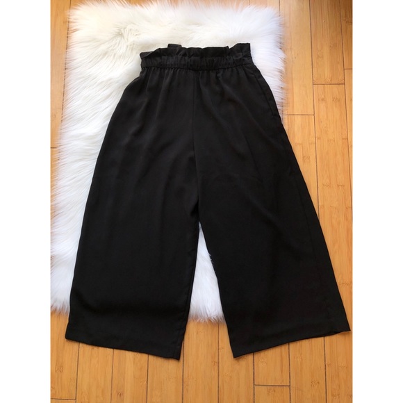 Zara Ankle Wide Leg Side Bow Culottes Pants - Picture 3 of 8